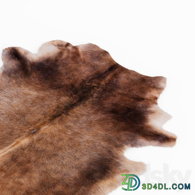 Natural Animal Cowhide Rug 3D Models