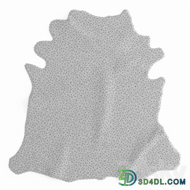 Natural Animal Cowhide Rug 3D Models