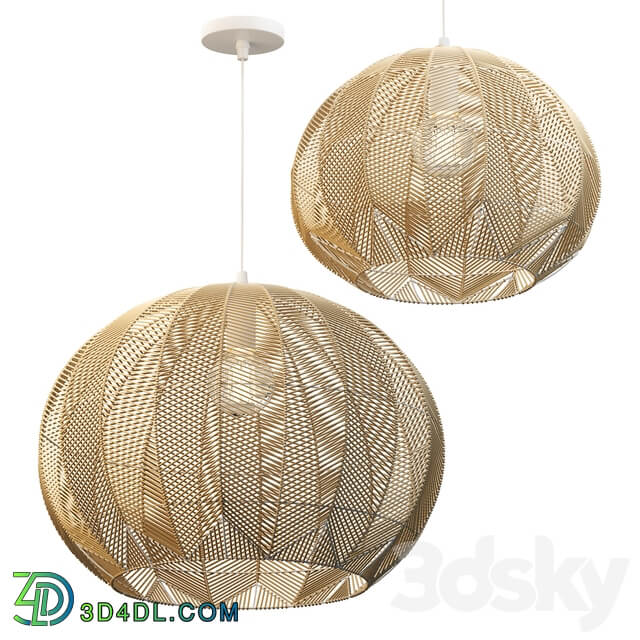 NATURAL ROUND RATTAN PENDANT Pendant light 3D Models