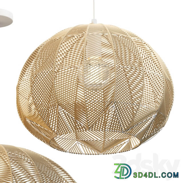 NATURAL ROUND RATTAN PENDANT Pendant light 3D Models