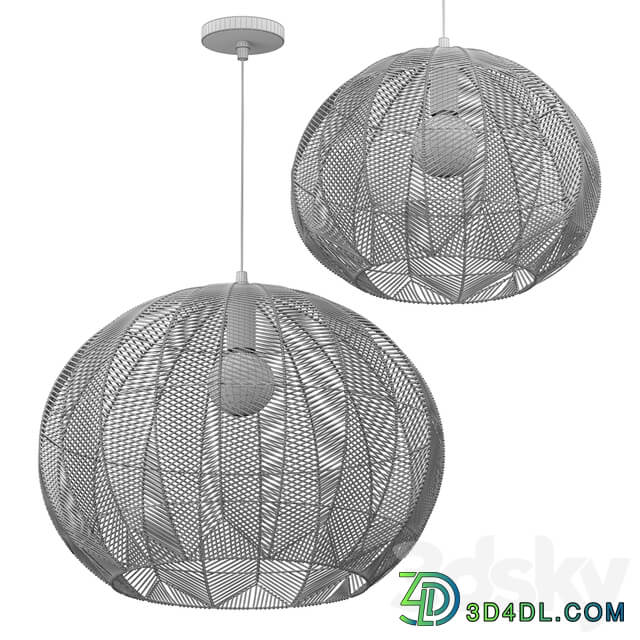 NATURAL ROUND RATTAN PENDANT Pendant light 3D Models