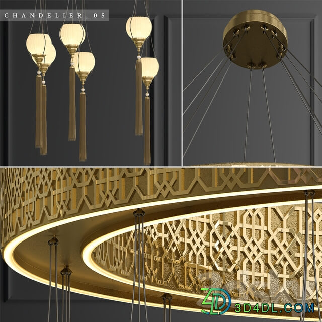 Islamic Chandelier 05 Pendant light 3D Models