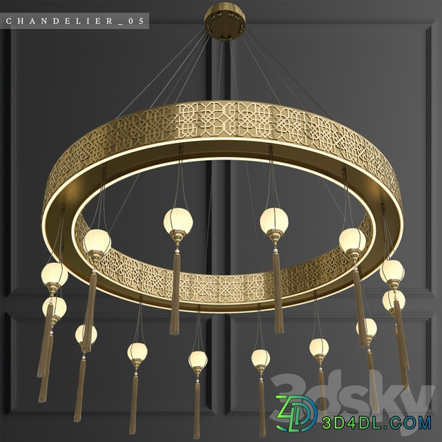 Islamic Chandelier 05 Pendant light 3D Models