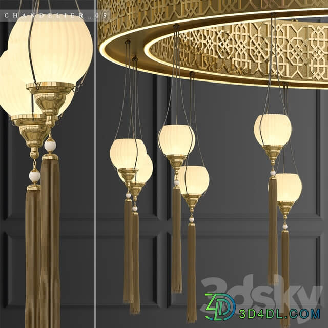 Islamic Chandelier 05 Pendant light 3D Models