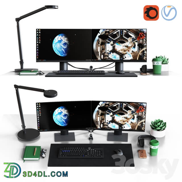 Desktop Set CG Artist Edition PC other electronics 3D Models