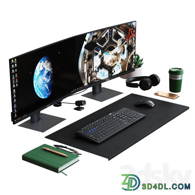 Desktop Set CG Artist Edition PC other electronics 3D Models