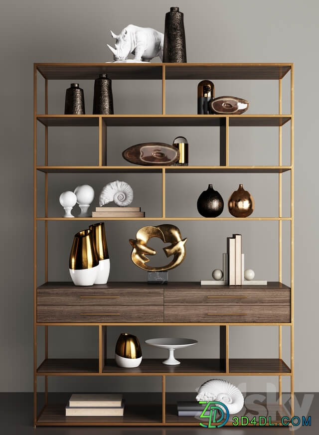 Horchow Mack Geometric Etagere