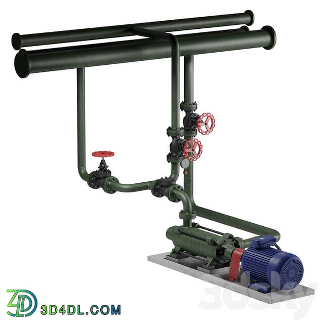 Industrial multi section pump