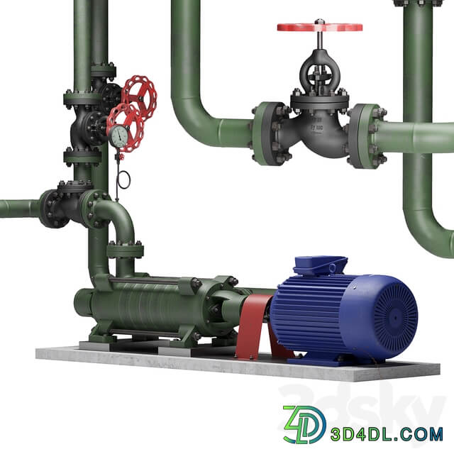 Industrial multi section pump