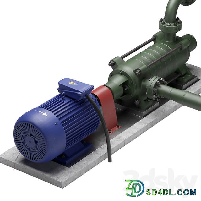 Industrial multi section pump