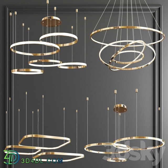 Four Exclusive Chandelier Collection 63 Pendant light 3D Models