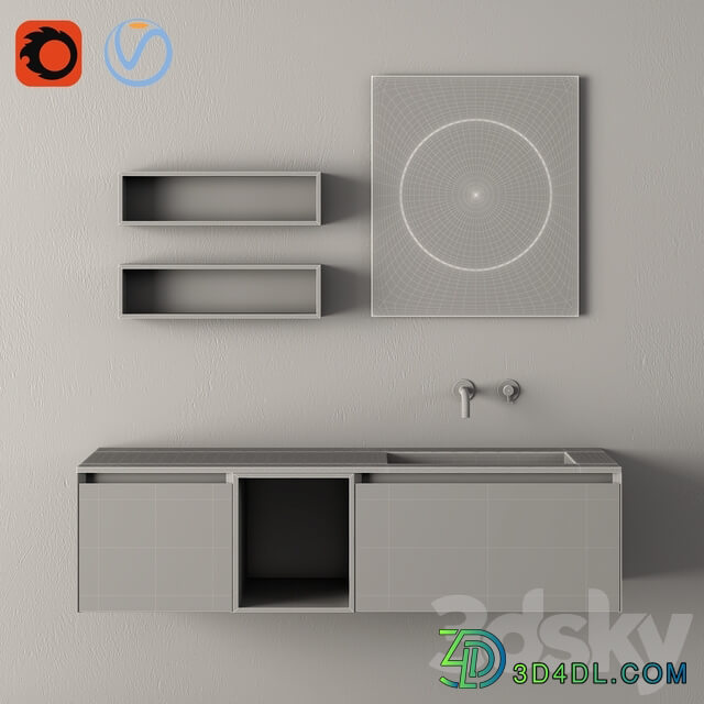 Modern Bathroom Cabinet No. 085 Rexa design