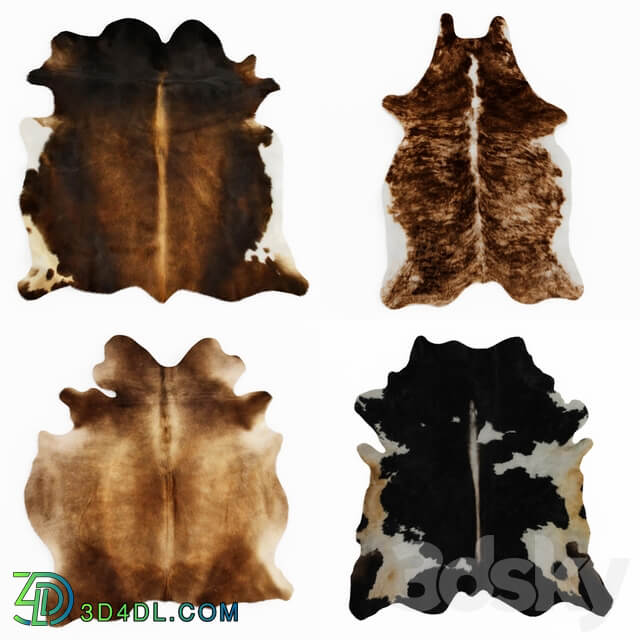 Four rugs from animal skins 05