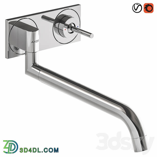 Faucet AXOR UNO Single lever kitchen mixer for concealed installation wall mounted