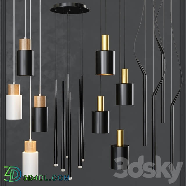 Pendant lights set 029 Pendant light 3D Models