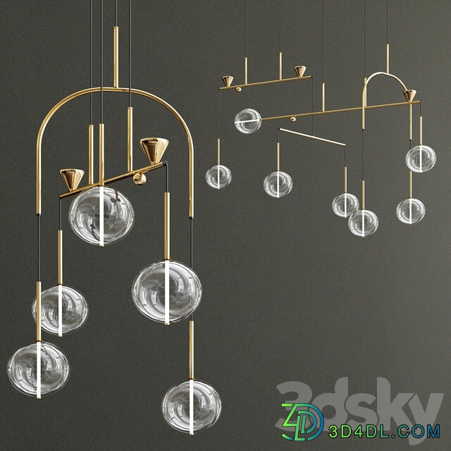 DEWDROPS collection Pendant light 3D Models