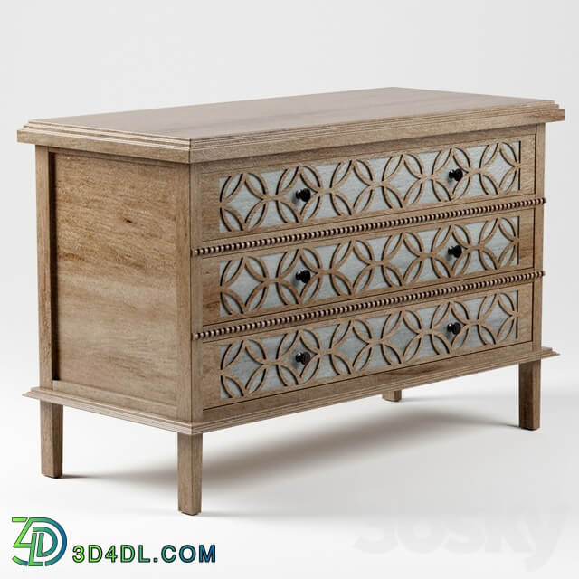 Sideboard Chest of drawer Cicley Carved 3 Drawer Chest