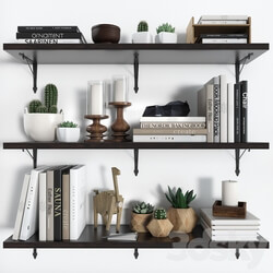 Shelves BERGSHULT KROKSGULT IKEA with decorative filling 