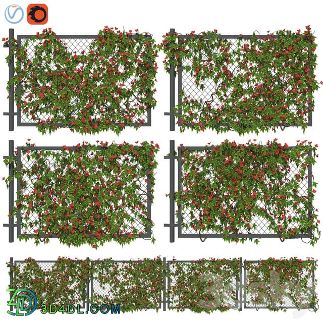 Fence with ivy v3