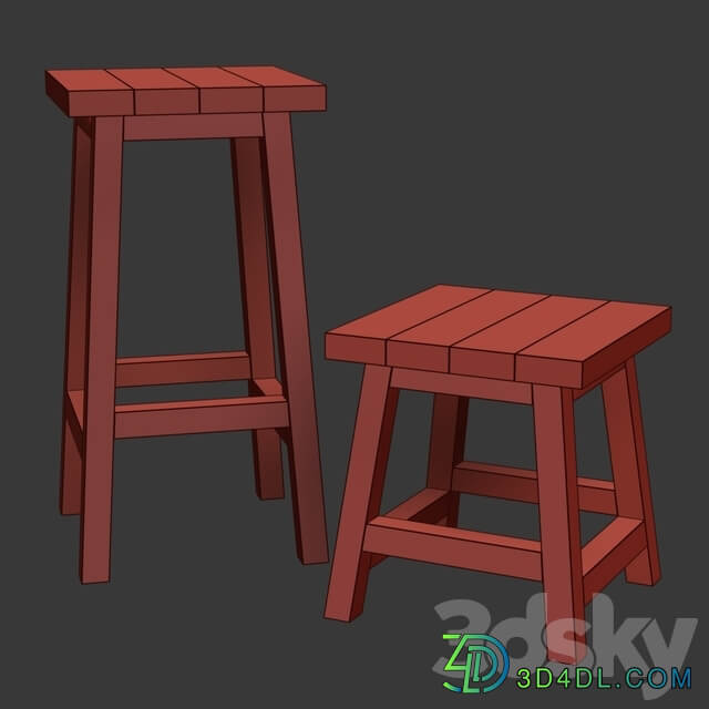 Wooden Bar stool and Backless stool