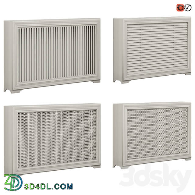 Set of radiator screen decorative 02