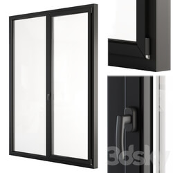 Glass Modern Door Black 