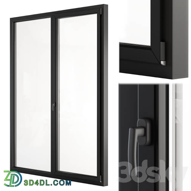 Glass Modern Door Black