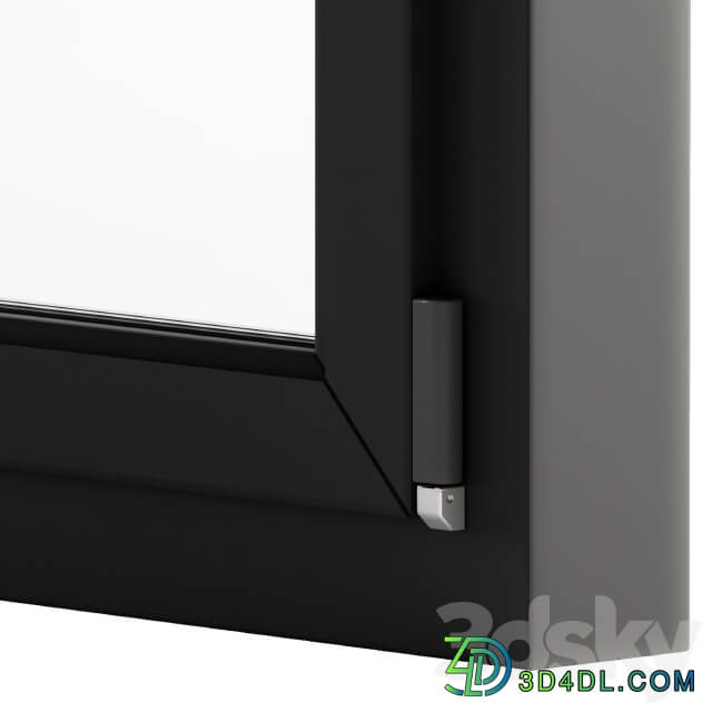 Glass Modern Door Black