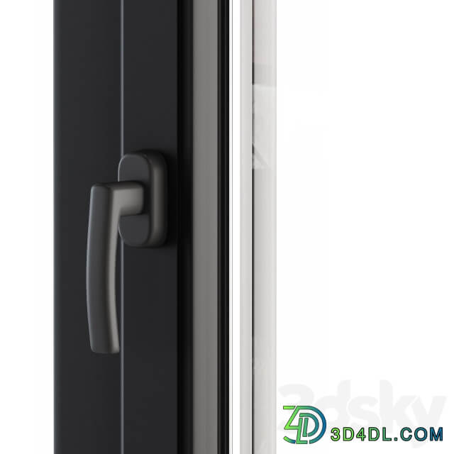 Glass Modern Door Black