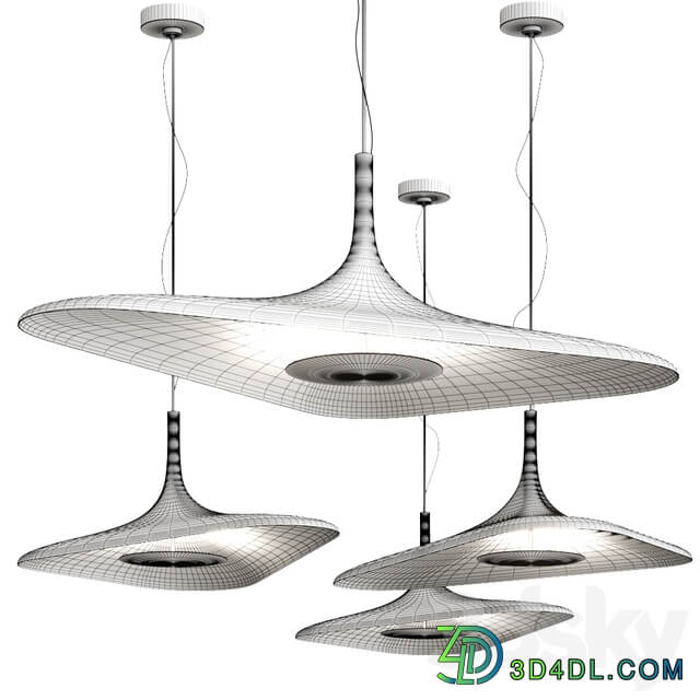 Chandelier Luceplan Soleil Noir by Studio Odile Decq Pendant Lamp