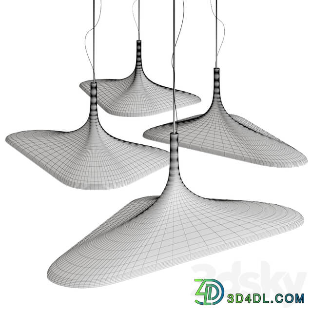 Chandelier Luceplan Soleil Noir by Studio Odile Decq Pendant Lamp