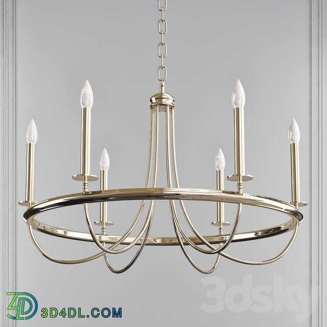 6 Light Candle Style Classic Traditional Chandelier Pendant light 3D Models