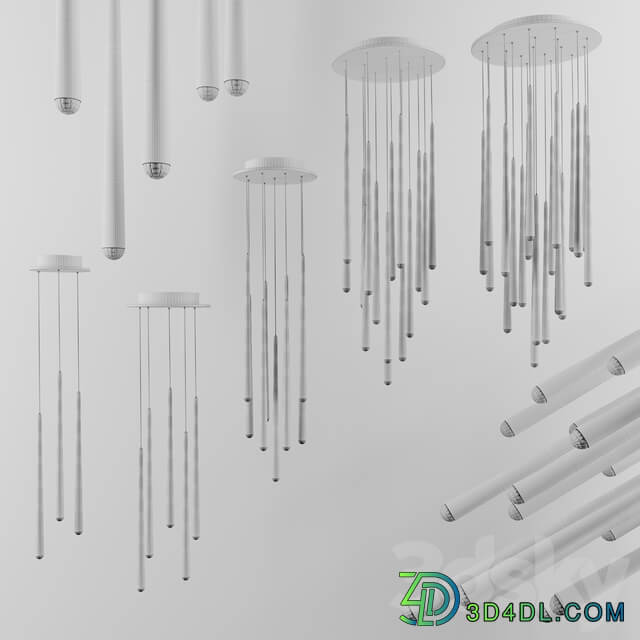 Cascade Modern Forms Disc 3 5 9 15 21 lights Pendant light 3D Models