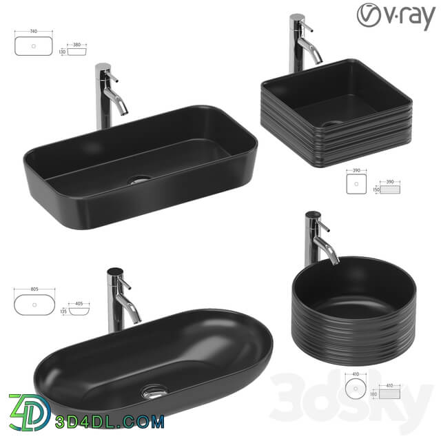 collection of wash basin 03