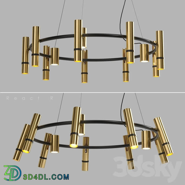 Lampatron React R 12 lamps Pendant light 3D Models