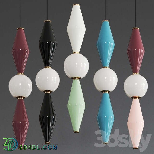 Chandelier Pendant Lamp Mason Editions Gamma D Led Glass and Aluminum