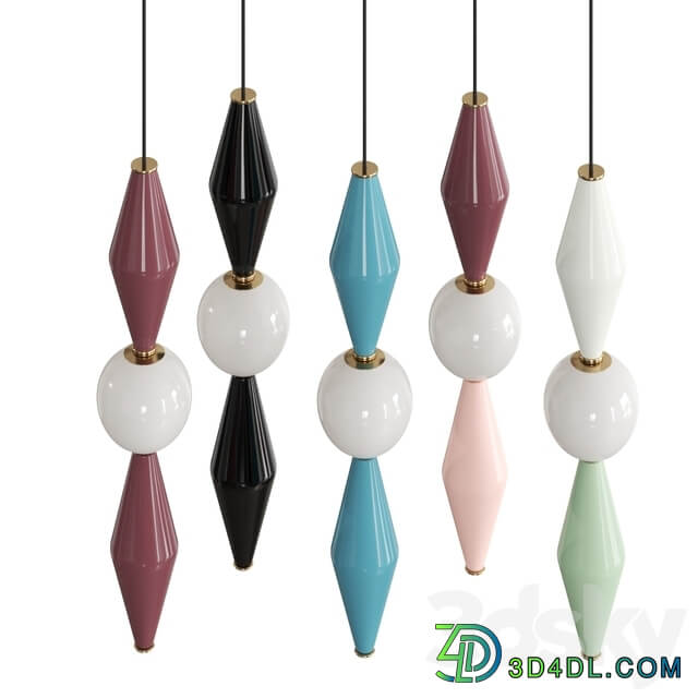 Chandelier Pendant Lamp Mason Editions Gamma D Led Glass and Aluminum