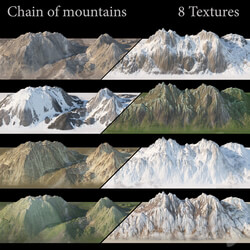 Mountain chain. 8 textures. 