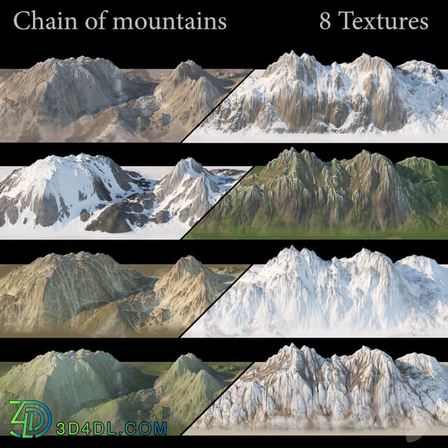 Mountain chain. 8 textures.