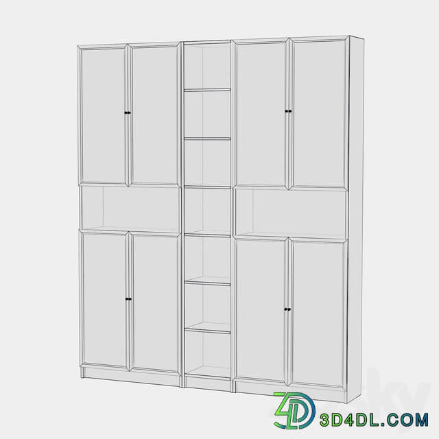 Wardrobe Display cabinets ikea BILLY OXBERG v5