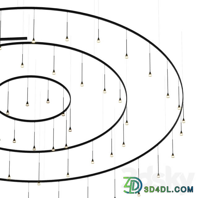 Skybell Circular by Bover Pendant light 3D Models