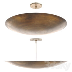 Large Alta Brass Dome Chandelier by Lawson Fenning Pendant light 3D Models 