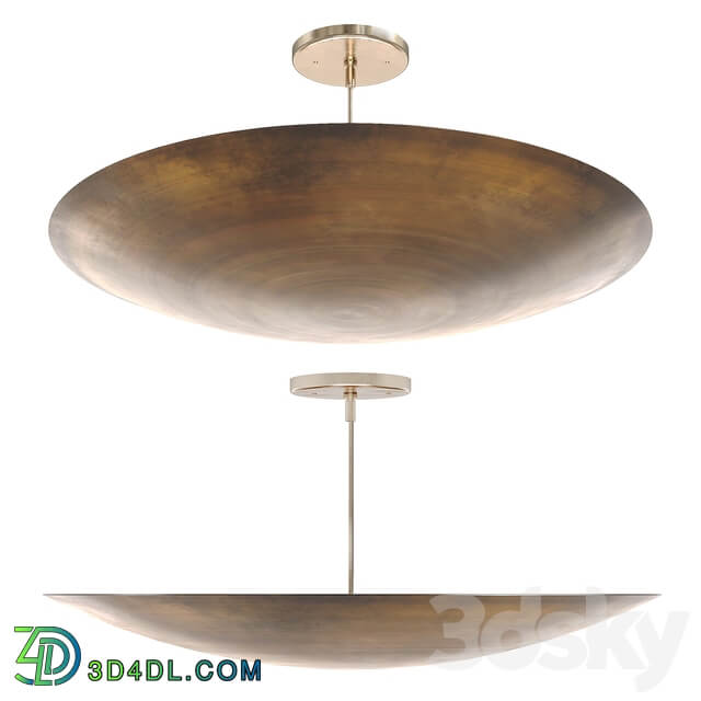 Large Alta Brass Dome Chandelier by Lawson Fenning Pendant light 3D Models