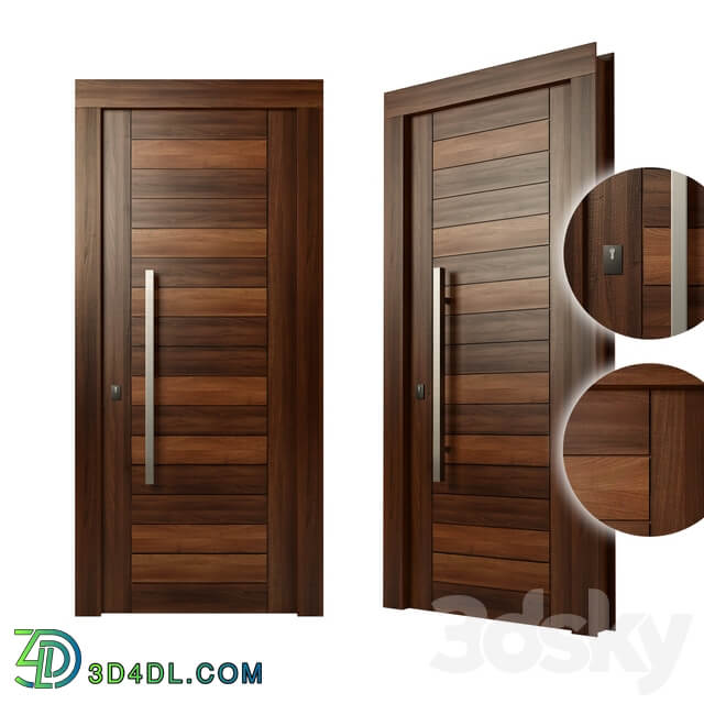 Modern wood door