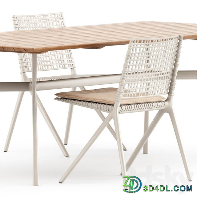 Table Chair branch armchair and chair and branch table set3 by tribu