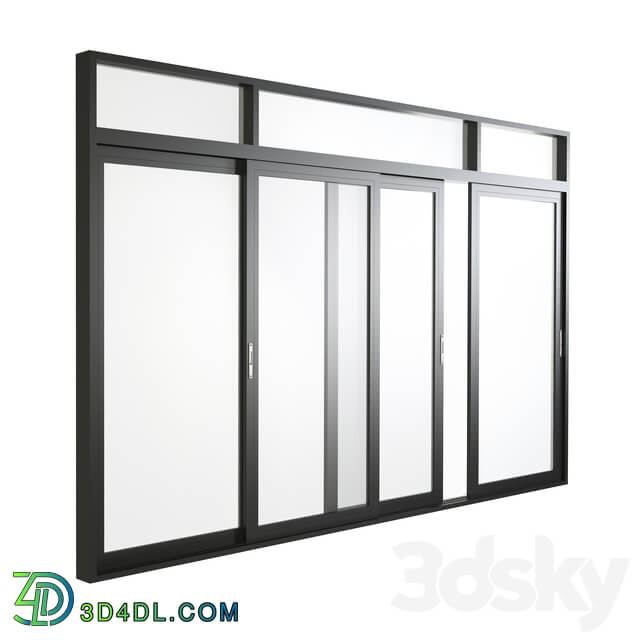 Aluminum Sliding four Doors Windows