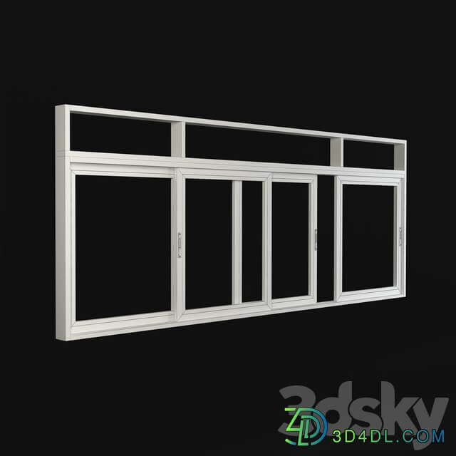 Aluminum Sliding four Doors Windows