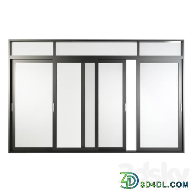 Aluminum Sliding four Doors Windows