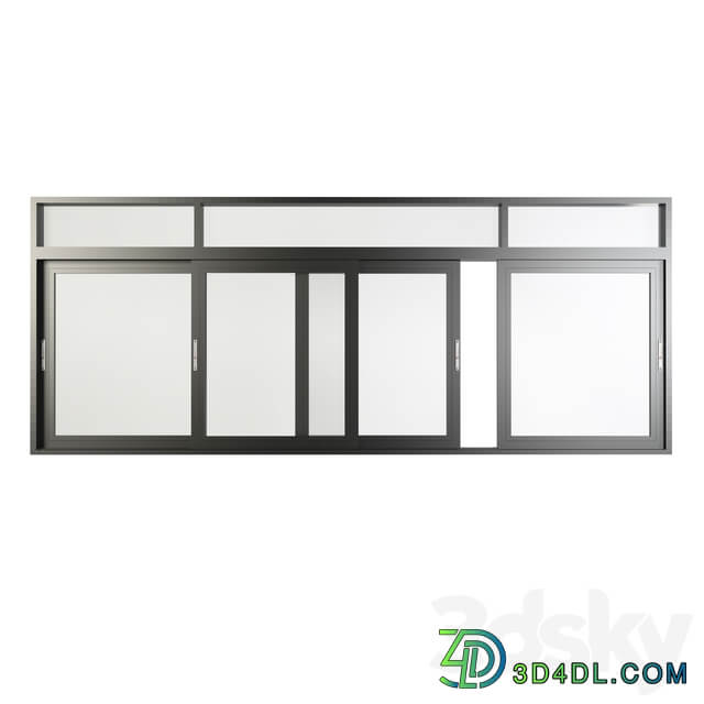 Aluminum Sliding four Doors Windows