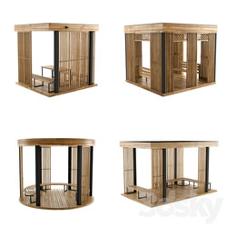 Other Set of 4 pavilions 3x3 m 3.6x3.6 m 5x3 m D 4m 